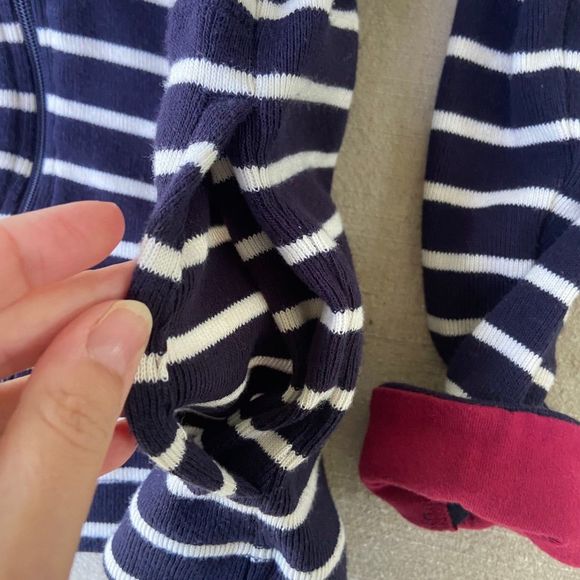 L.L. Bean | Women’s Striped Zip-up Hoodie, Size Small - Picture 5 of 7